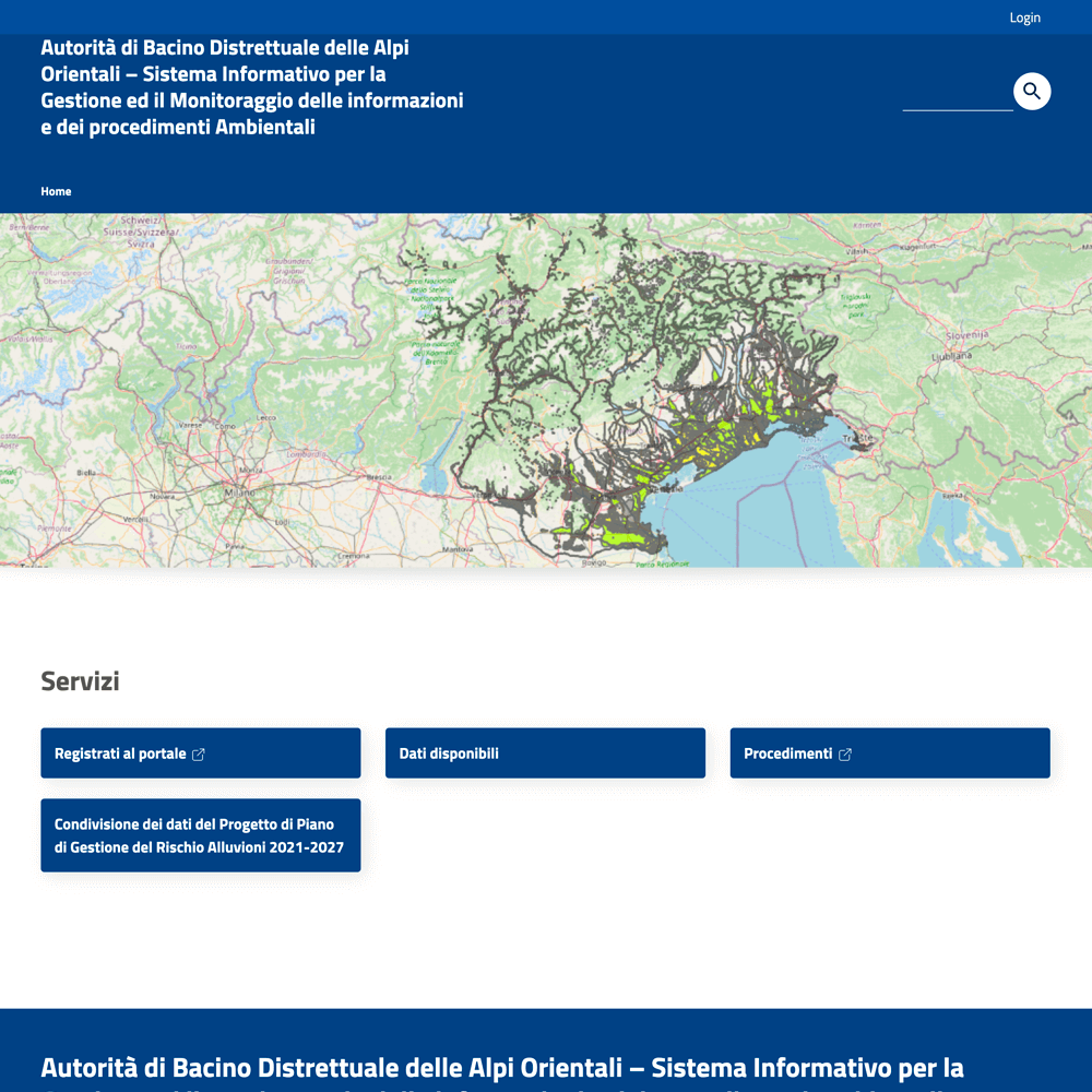 Autorità di Bacino Alpi Orientali - Sistema informativo